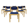 6x Chaises de salle à manger empilables, années 1980