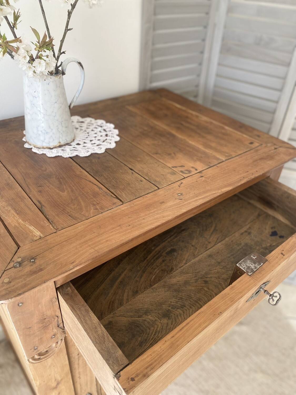 Rustic buffet, jam jar