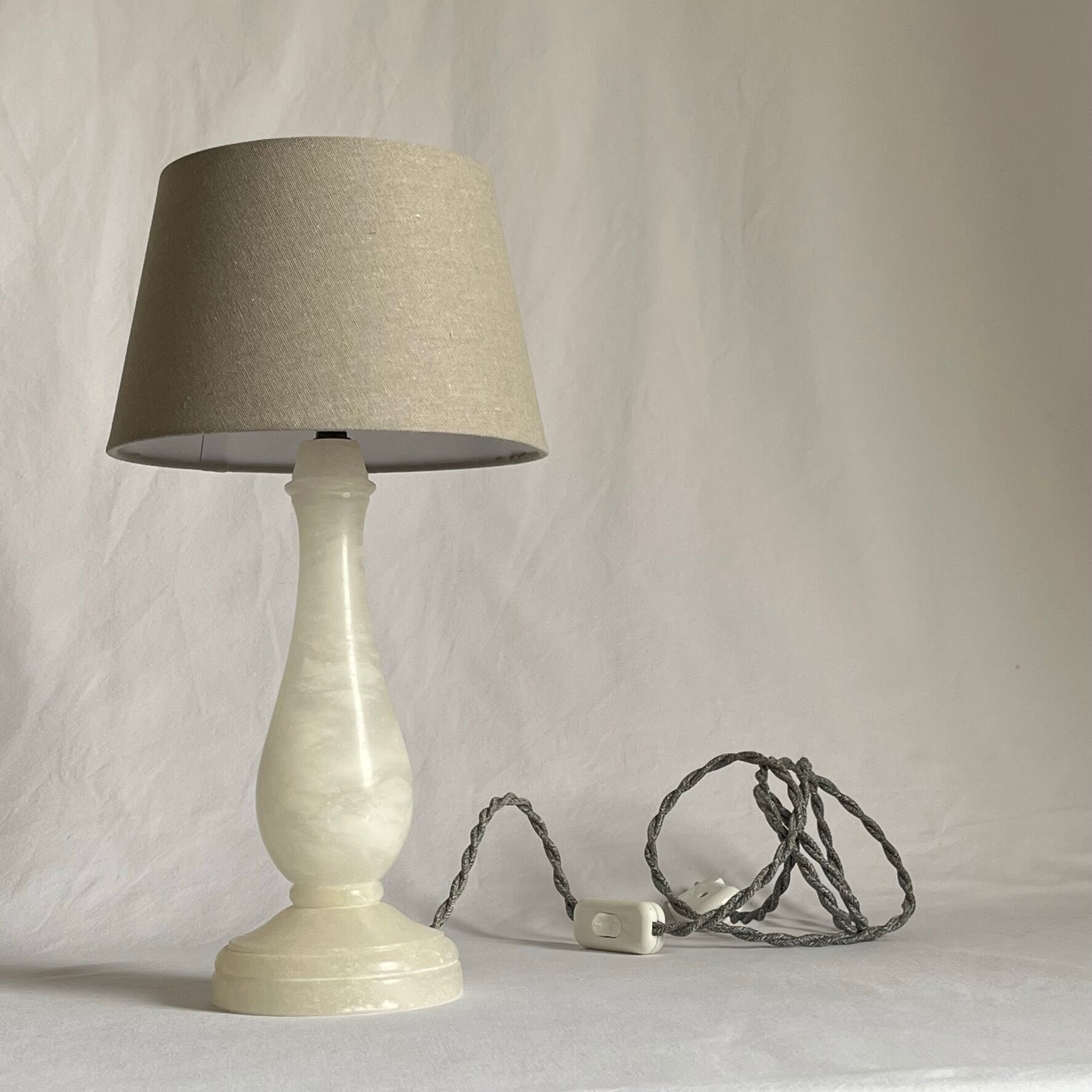 Alabaster bedside lamp