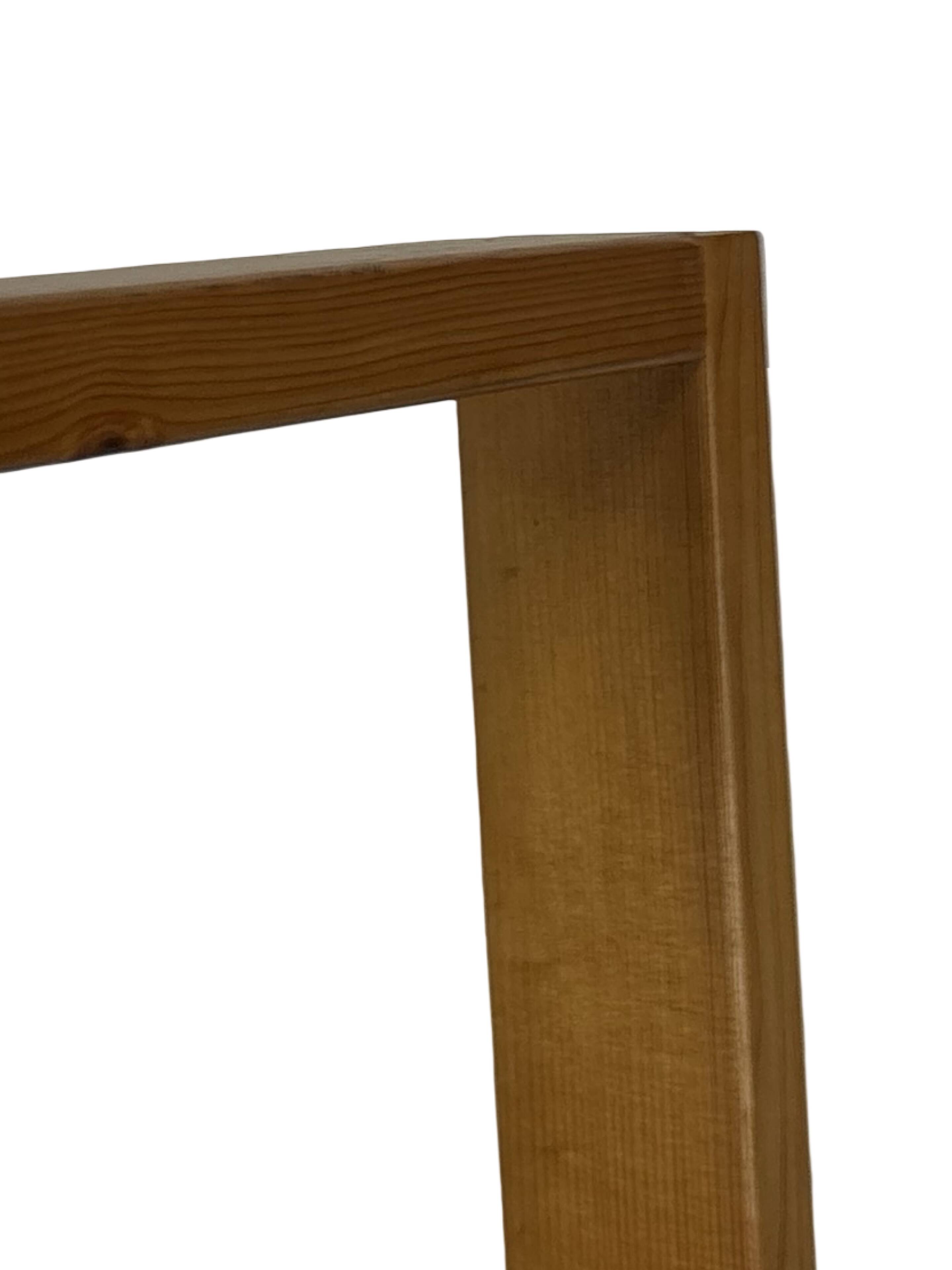 Vintage Scandinavian modern pinewood slatted bench from the 1960's