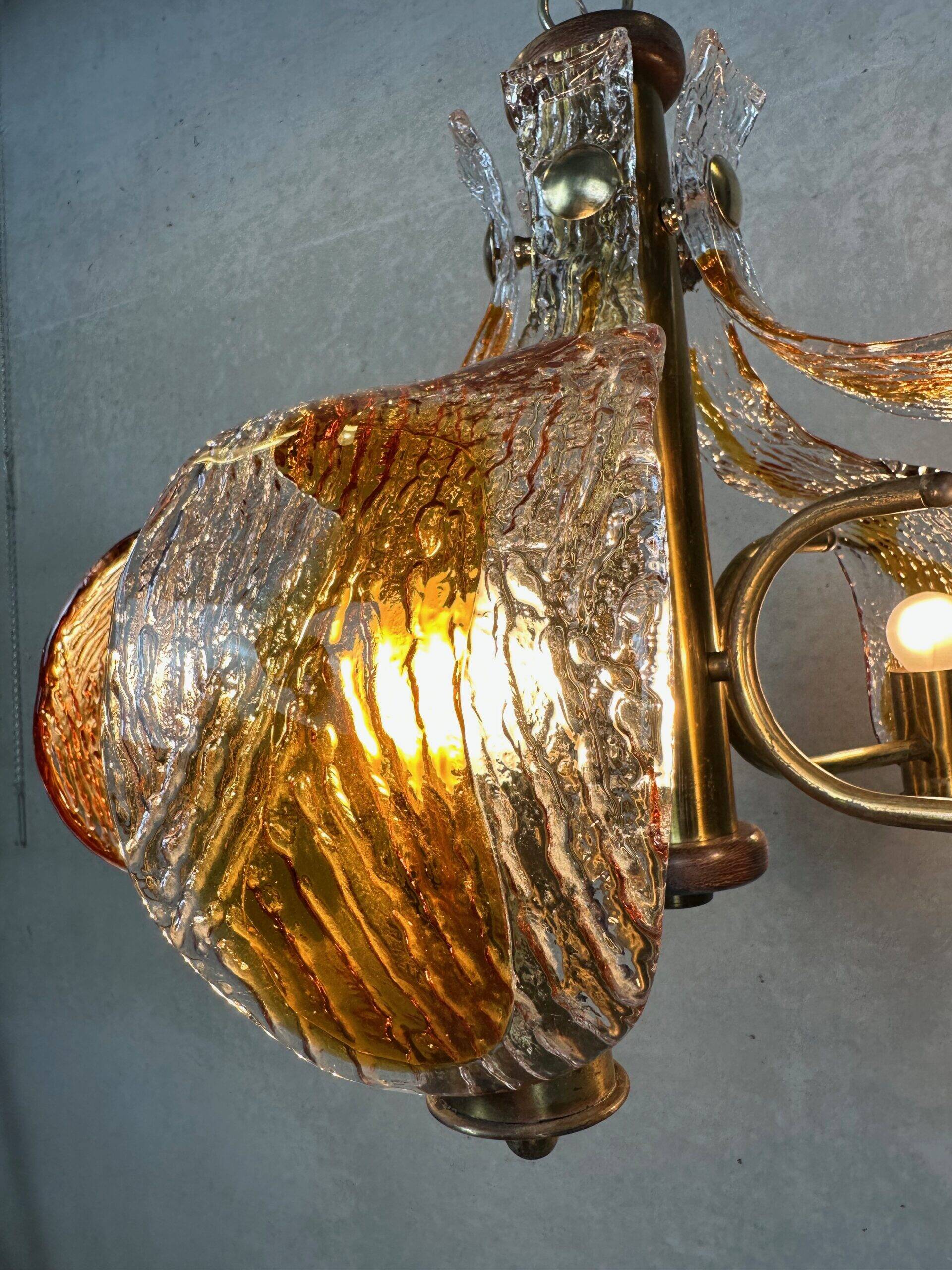 Mazzega 'bicolored' chandelier