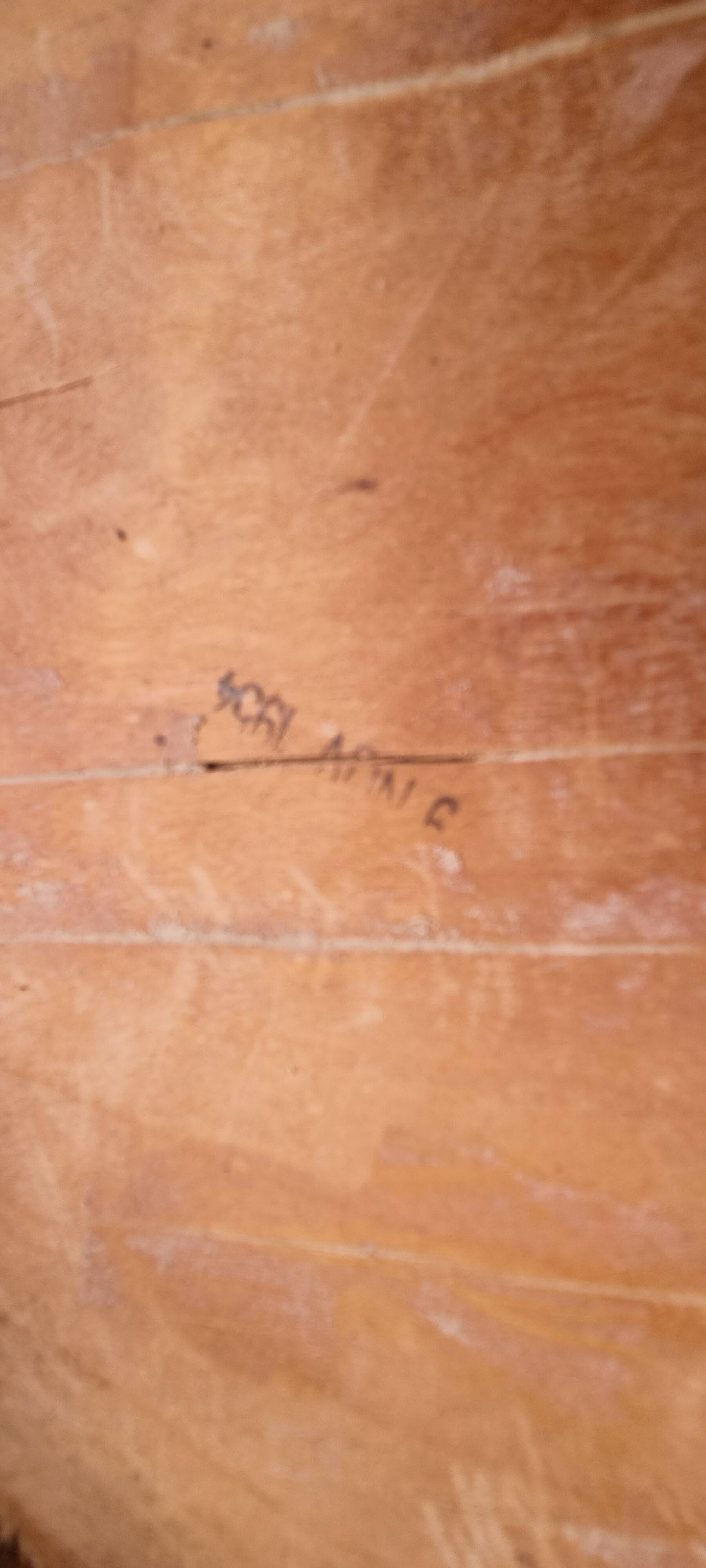 Baumann bar top stool, signed, wood, vintage, 1954