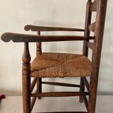 Vintage straw children's chair
