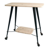 Desserte roulante vintage, Bois massif