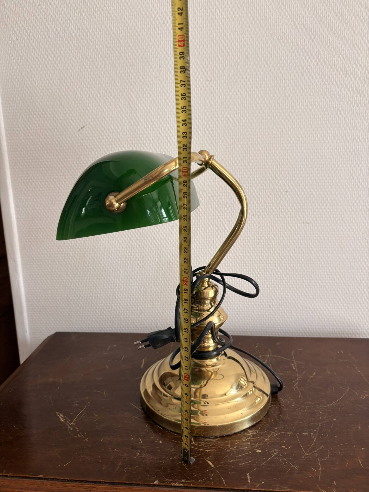 Old Notary Lamp Banker Desk Opaline Green Emeralite