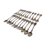 Collection 22 small spoons and forks famous monuments