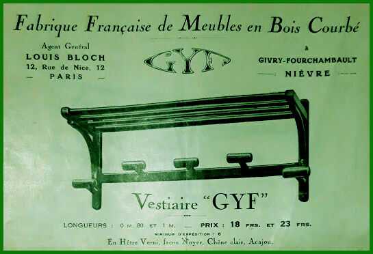 Wall coat rack bentwood bistrot GYF