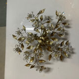 Plafonnier Crystal Flower en tôle
