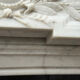 Louis XVI style fireplace in white Carrara marble circa 1880.