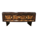 Tuscan Art Decò dressing table from the 1940s in walnut burl