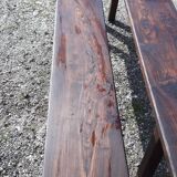 Pair of country banks in chêne