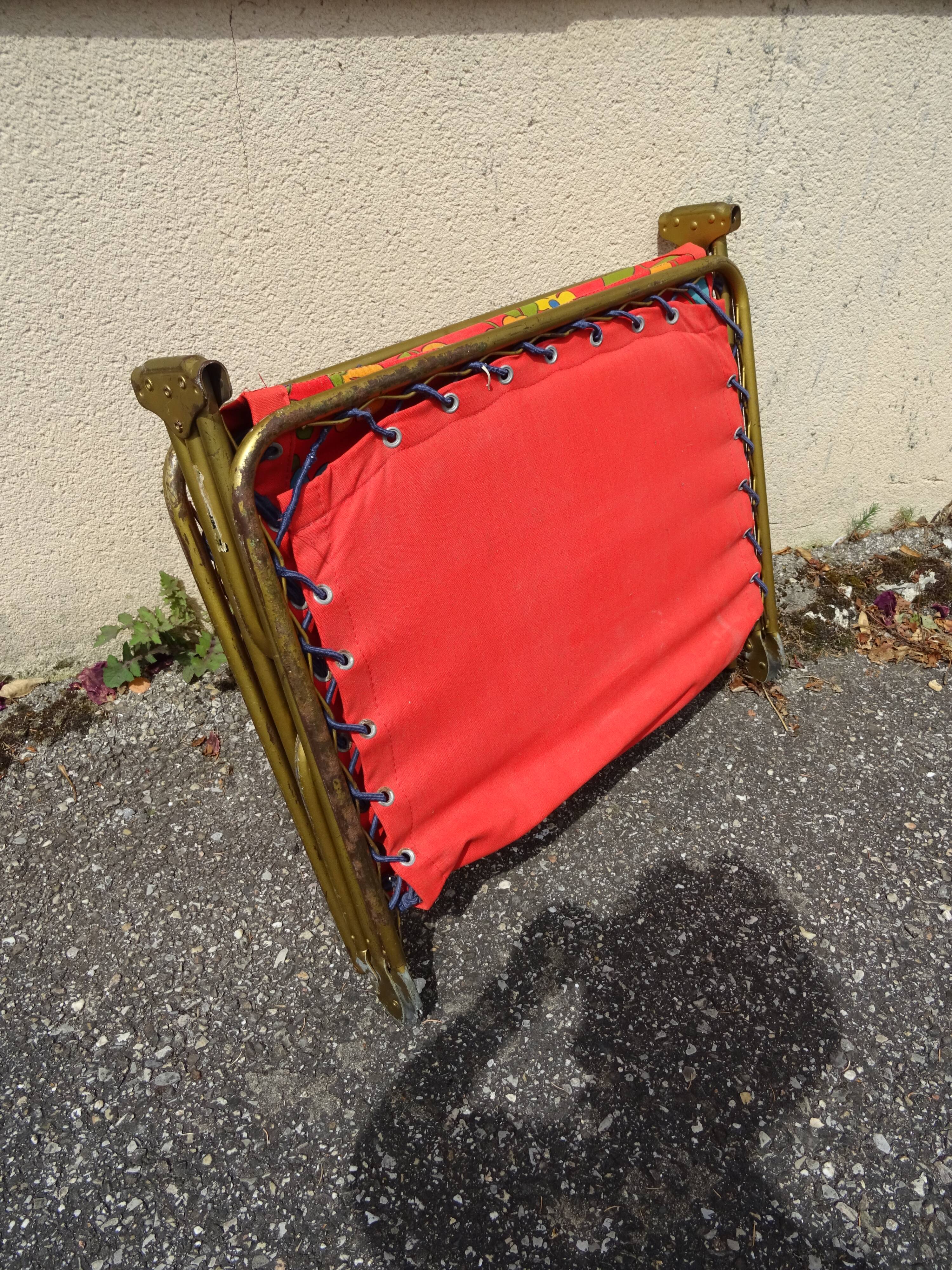 Lafuma Chantazur vintage folding lounge chair relax deck chair