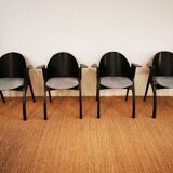 Set of 4 Pascal Mourgue armchairs, Galateo model, Scarabat edition, 1980