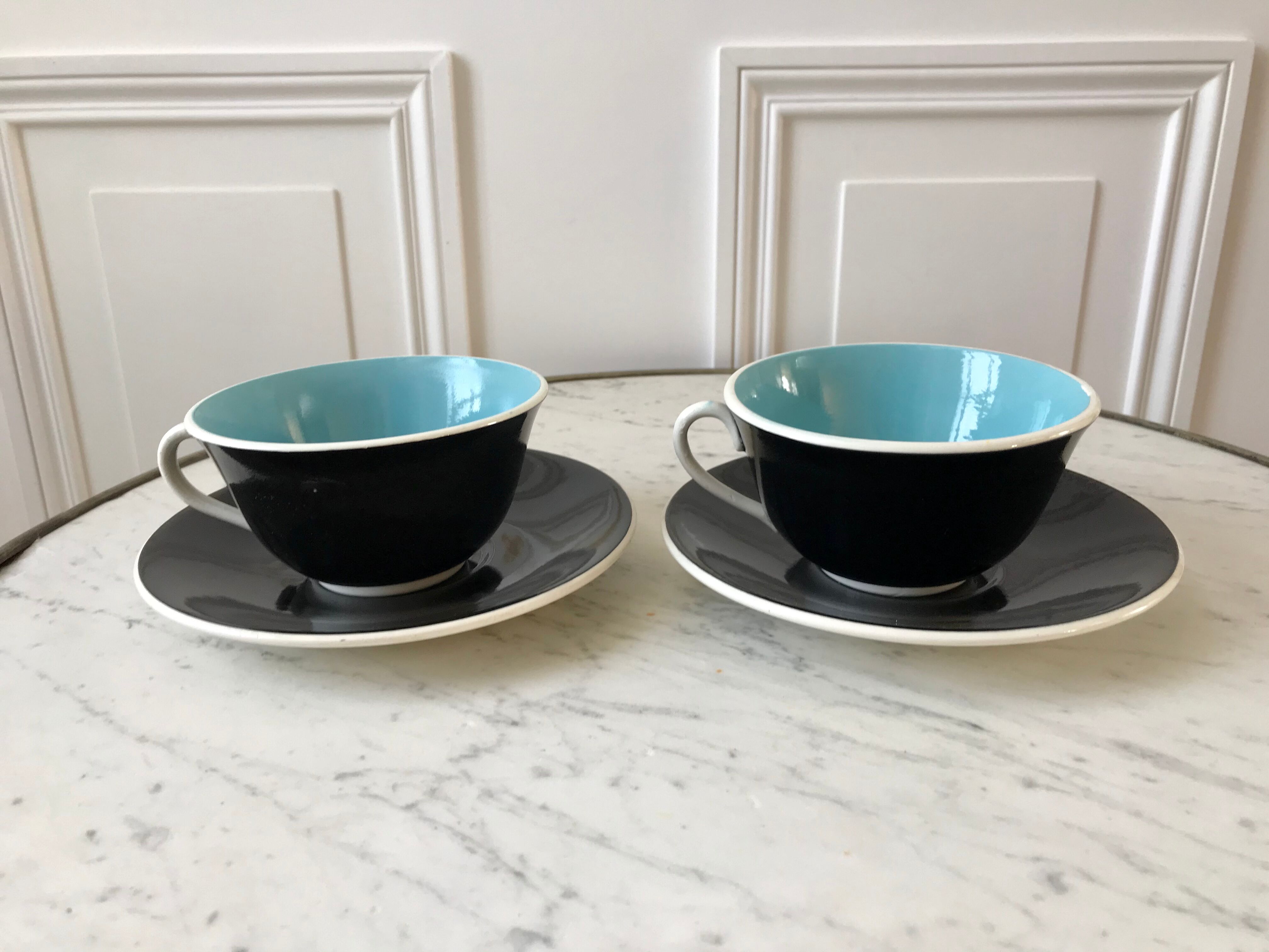 Duo of lunches Digoin Sarreguemines 50s