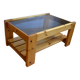 Wood and glass coffee table