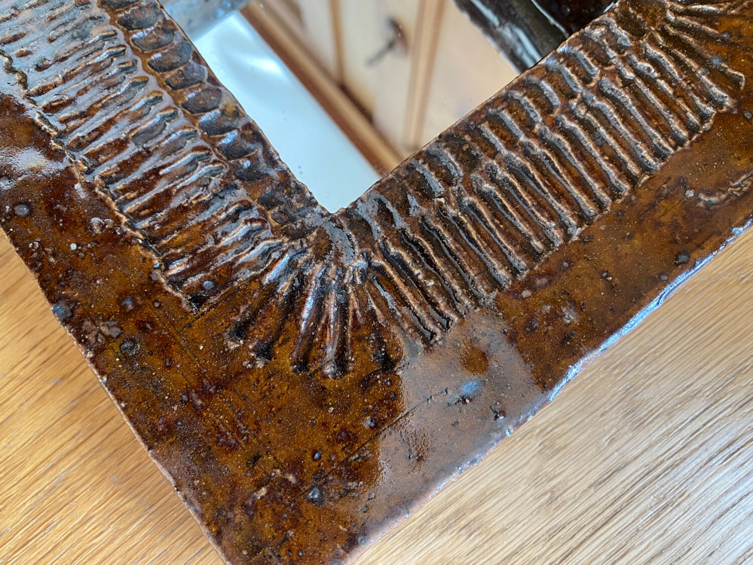 Ceramic mirror Barbara Delfosse La Borne