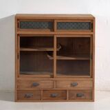 Old Japanese cedar wardrobe – Taishō / Shōwa period (c. 1912-1945) #32