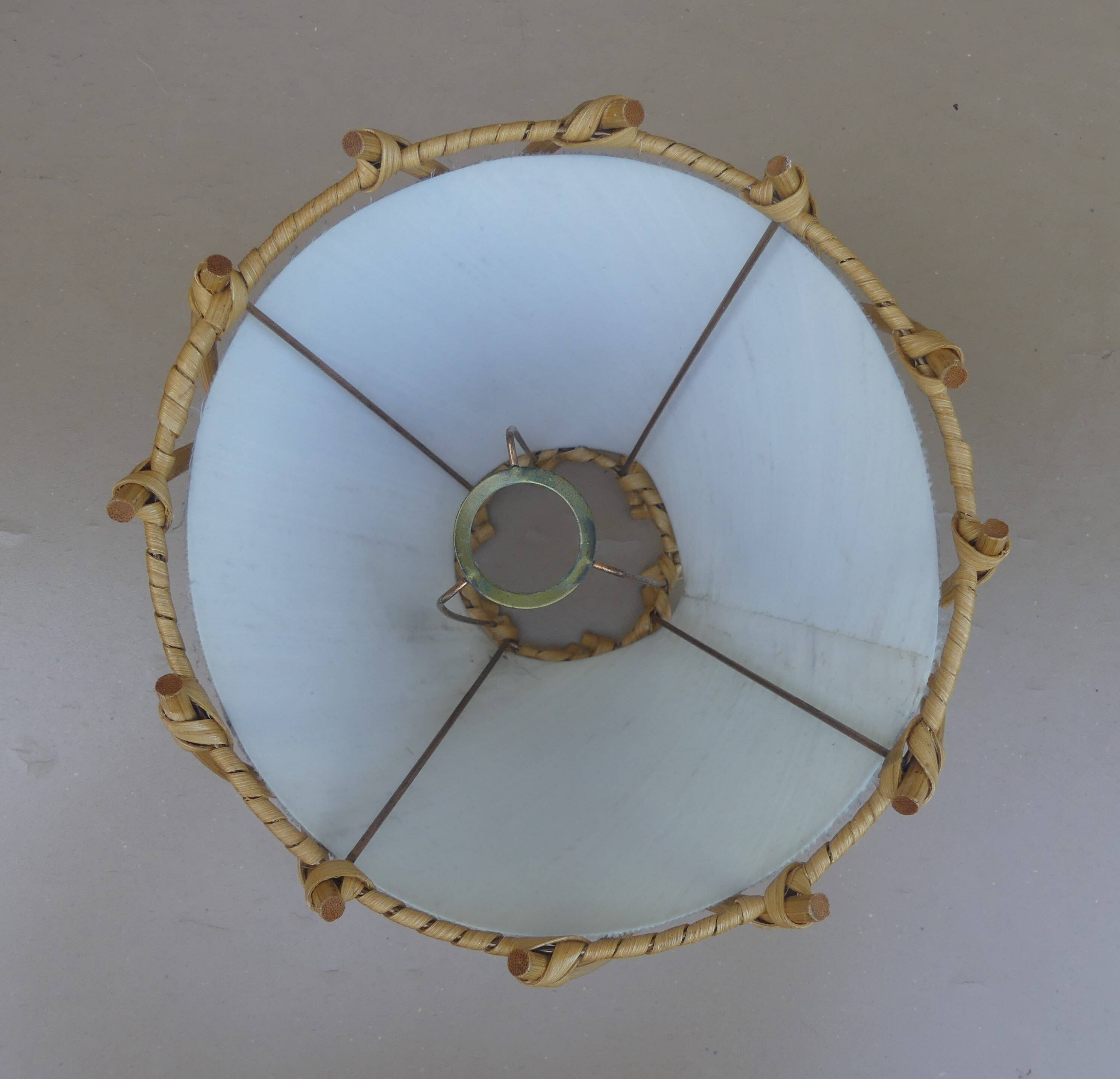 Louis SOGNOT rattan bedside lamp