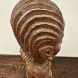 African statue, wooden bust of a woman, 1920s