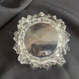 Art deco ashtray in old vintage molded glass glass pocket emptier