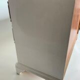 Chest of drawers 4 drawers relooke patina lacque metal buttons