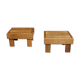 Low table pair in oiled solid elm, Regain house 1970