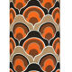 Osiris Black H50 D25 lampshade - vintage fabric 1970's