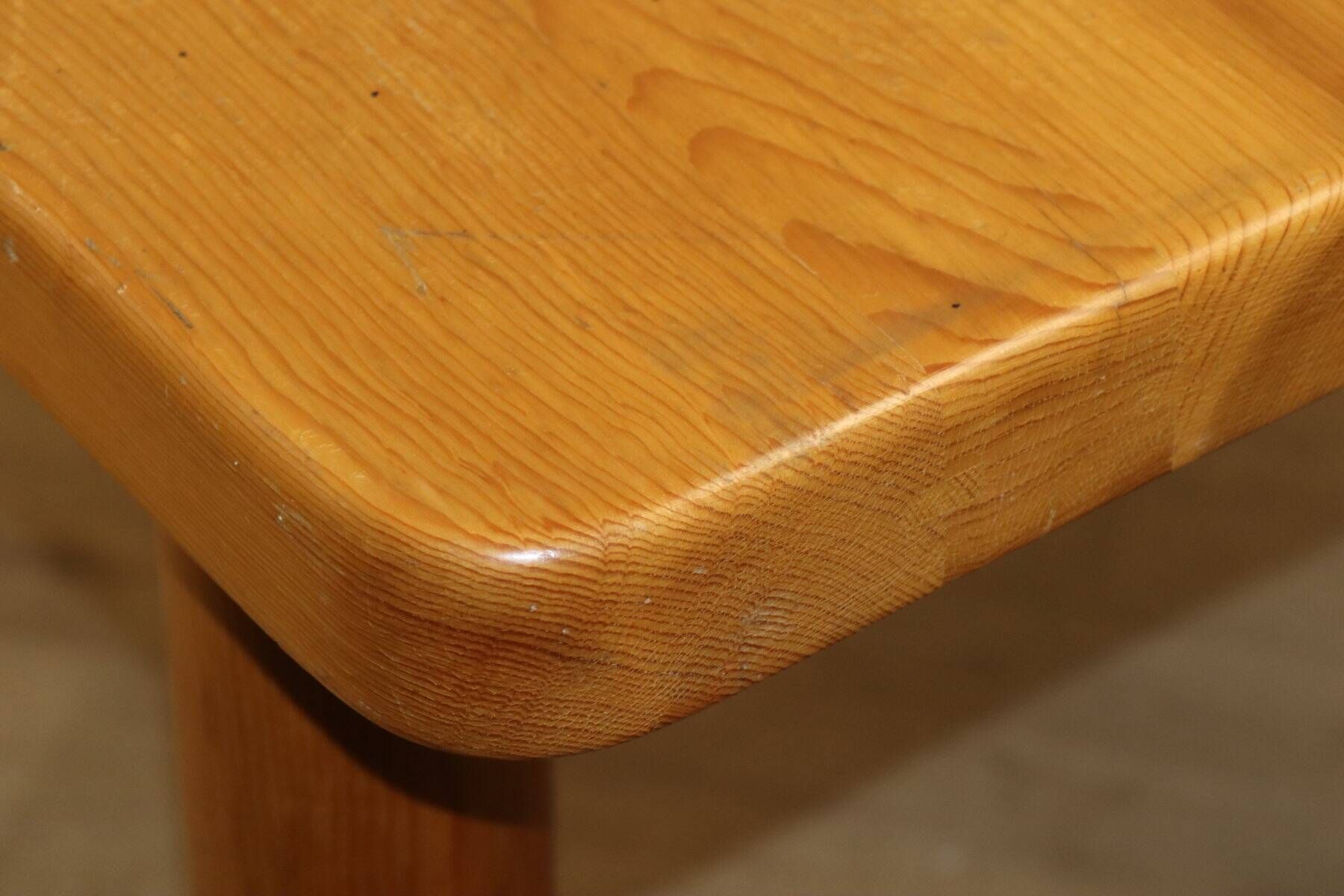Table René Martin en pin massif moderniste, 1960