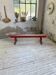 Banc années 50 chêne patine rouge 2m