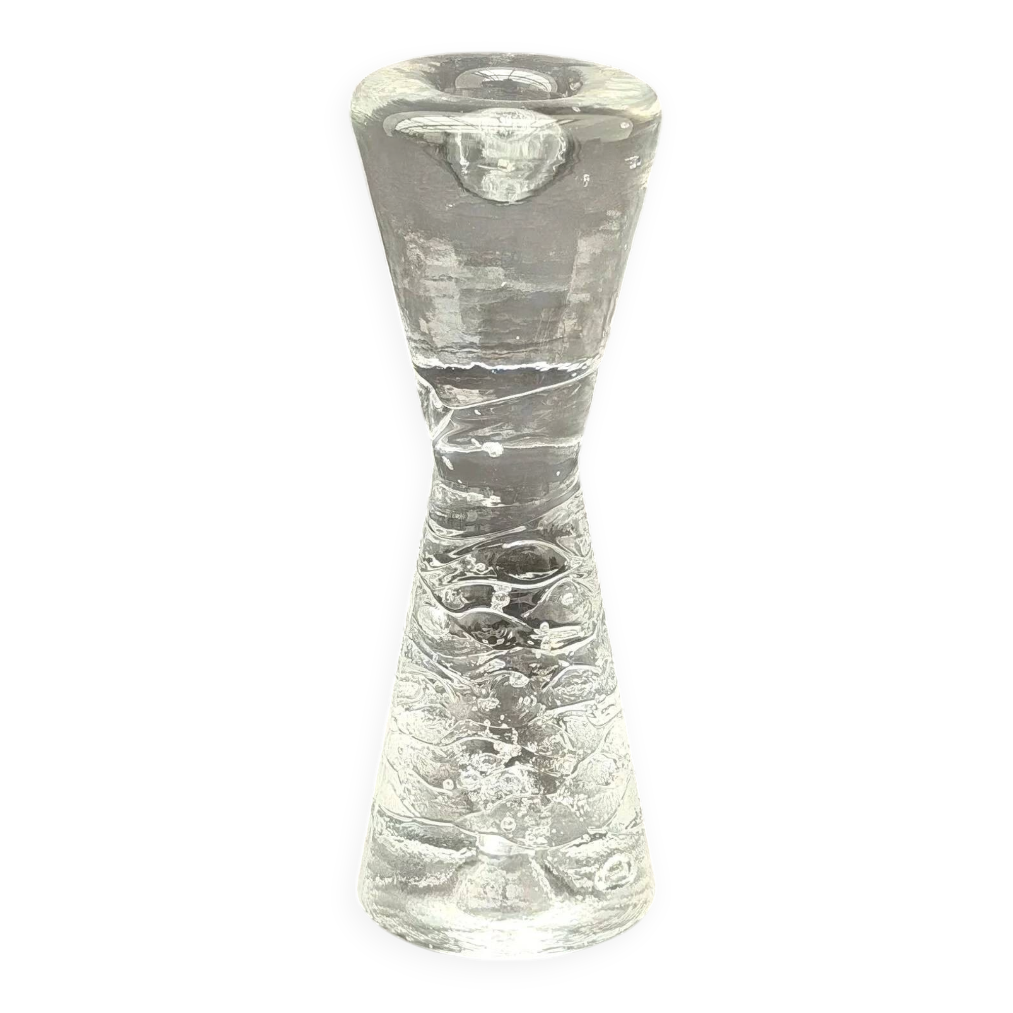 Candlestick by Timo Sarpaneva in molded glass, 1970