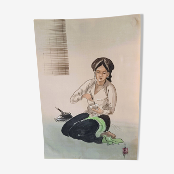 Vietnamese silk painting