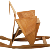 Sculptural rocking chair origami bird