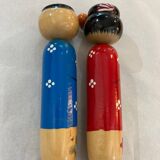 Pair of Kokeshi dolls
