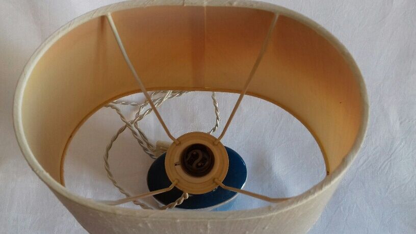 Blue porcelain bedside lamp