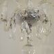 French Vintage  5 Light Barley Twist Glass and Crystal Chandelier