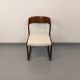 Vintage sled chair by Baumann in wood and boucle fabric.