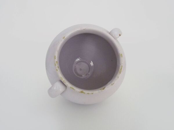 Pot à confit blanc vernissé, sud ouest de la France. Pot de conservation. Pyrénées XIXème