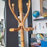 Porte manteau bambou rotin vintage
