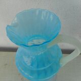 Italian pitcher in blue and white opaline