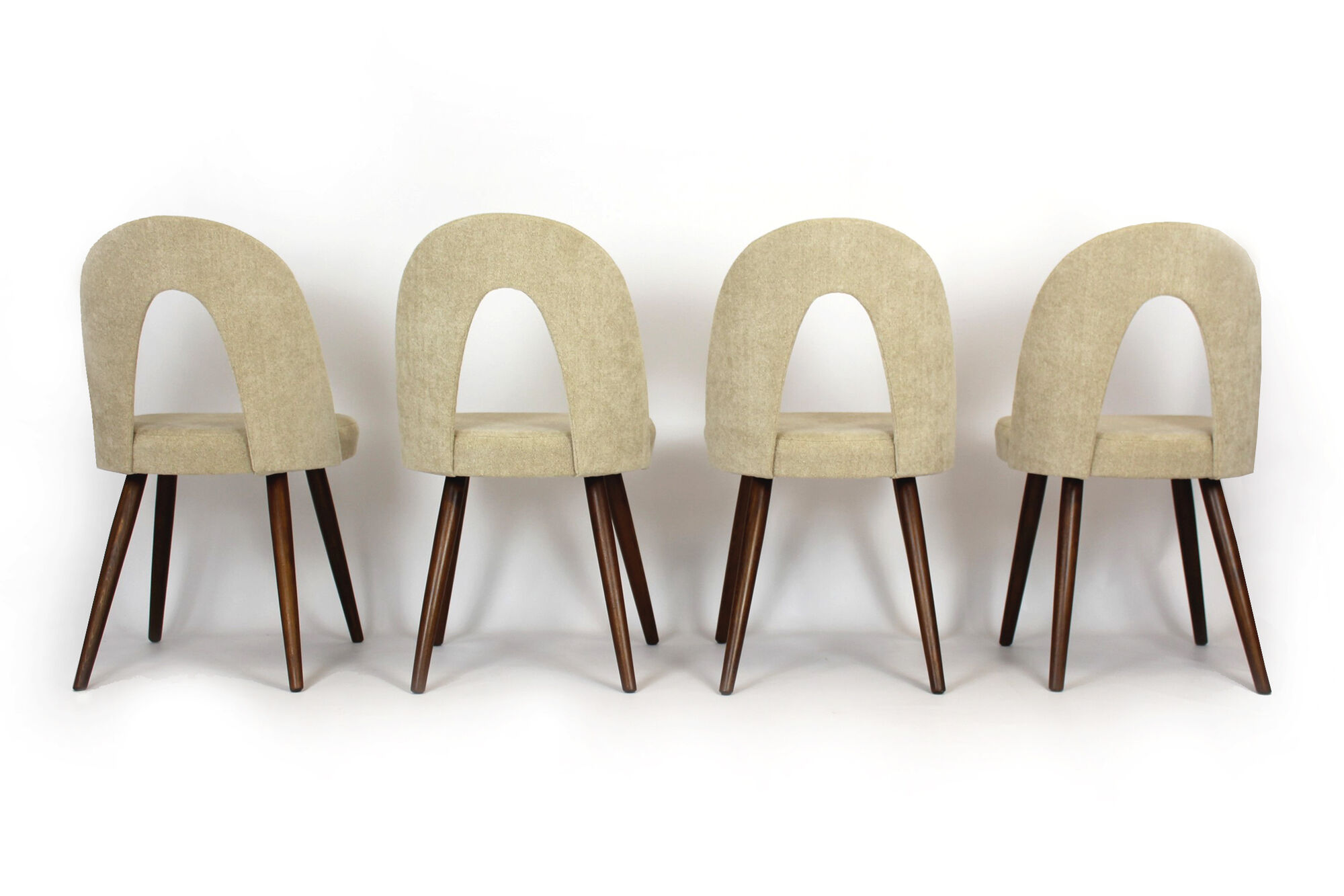 Bouclé Upholstery Dining Chairs by Antonin Suman, 1960s, Set of 8