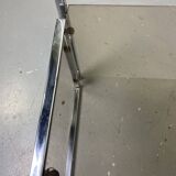 End table in chrome and smoked glass