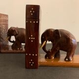 Pair of greenhouses books elephants in teak, 1970