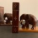 Pair of greenhouses books elephants in teak, 1970