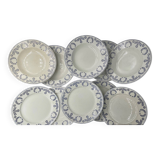 Set of 10 Nuneville flat and soup plates from 1890