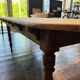 Large raw wood dining table