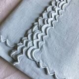 Tea cloth in pure linen aqua