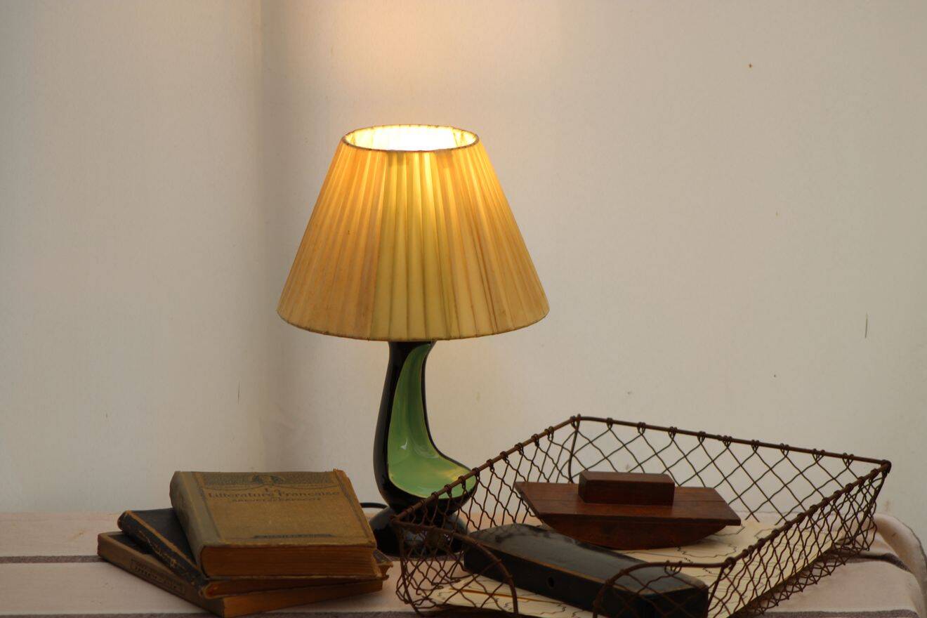 Ancienne lampe en céramique