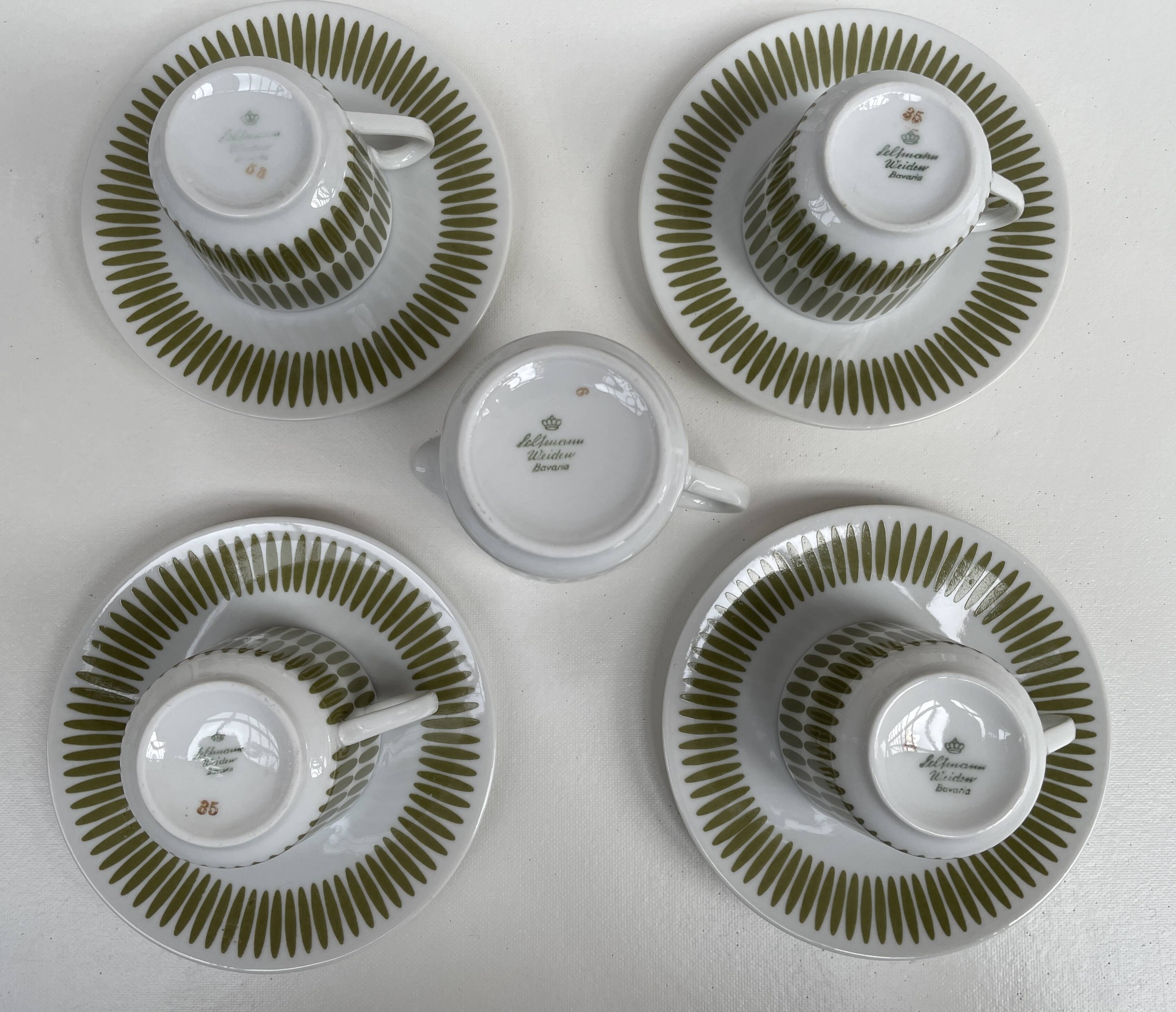 Scandinavian graphic style coffee service