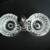 Double salt cellar in crystal and tin