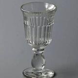 Vintage set of 4 hollow-ribbed tulip liqueur glasses